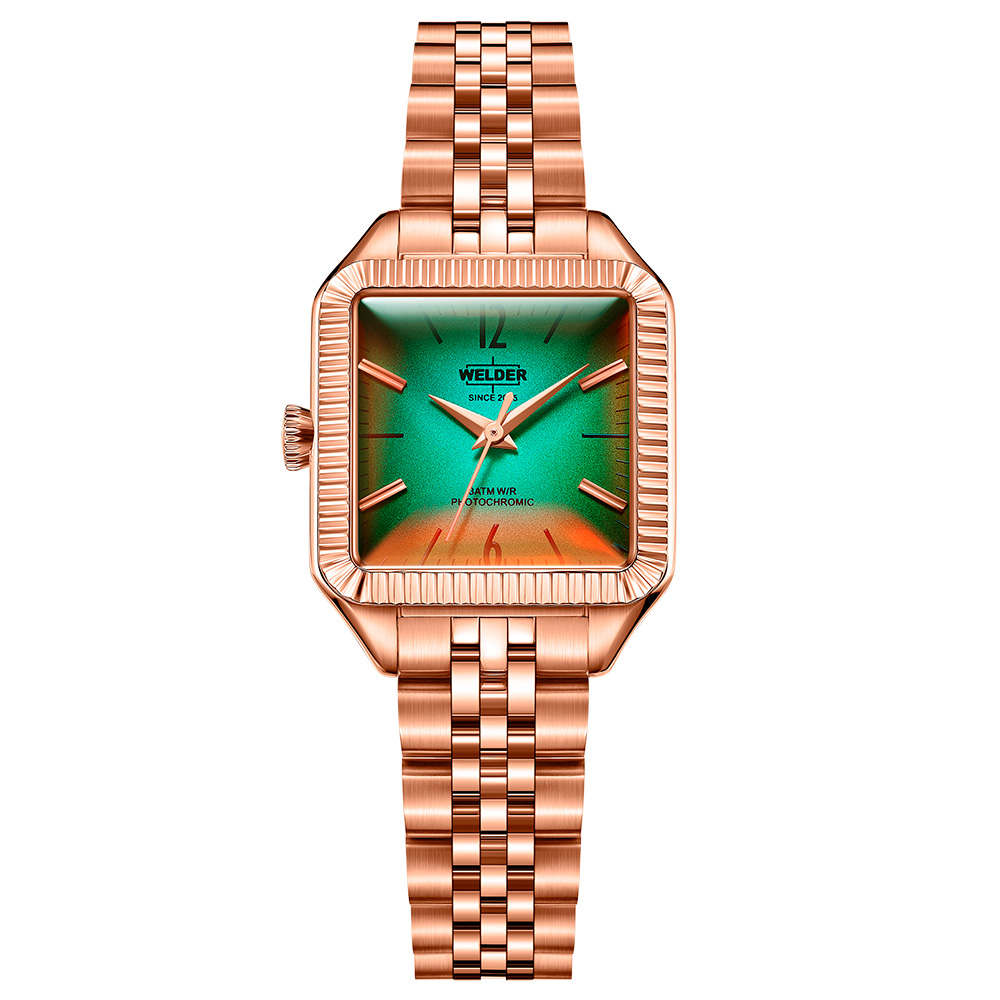 WELDER WATCHES Mod. WWRS400 – Orologio Uomo Quarzo – Cassa E Cinturino Acciaio – Quadrante Verde